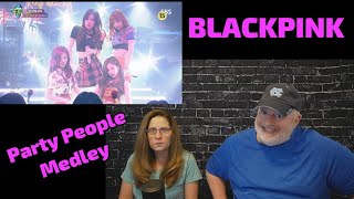 Reaction to BLACKPINK Party People Opening Medley [upl. by Nevetse]