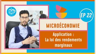 CAFE ECO EP 22 Microéconomie S1S2 Application La loi des rendements marginaux Darija [upl. by Macmahon113]