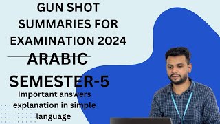 Arabic summaries  semester 5 important grammar explanation in simple language  Osmania university [upl. by Mallissa652]