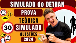 PROVA SIMULADA do DETRAN 2024 EXAME TEÓRICO do DETRAN 2024 SIMULADO de legislação de trânsito 2024 [upl. by Ahcsim]