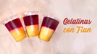 Gelatina con flan para negocio  Recetas Copy [upl. by Novit376]