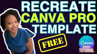 Recreate Canva Templates for Free  Tutorial Part 1 Chat GPT  Paid template [upl. by France551]