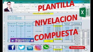 NIVELACION COMPUESTA EN EXCEL [upl. by Ariuqahs335]