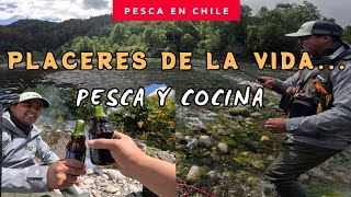 PESCANDO TRUCHAS EN LA REGIÓN DE LOS RÍOS CON EQUIPOS ULTRA LIGEROS 🎣 PESCA Y COCINA 🏞 [upl. by Arita]