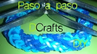 COMO HACER PULSERA DE GOMITAS MODELO FISHTAIL ESPIRAL CON DOS TENEDORES [upl. by Aselehc704]