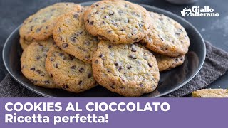 COOKIES AMERICANI Ricetta per biscotti croccanti fuori e morbidi dentro [upl. by Ailedamla]