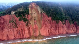 Sidmouth  East Devon  Sidmouth 2024 Landslide East Side [upl. by Melleta427]