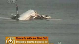 Vídeo mostra pouso de emergência de avião no Rio Hudson em Nova York 2009 [upl. by Eenattirb]