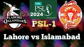 PSL1 Live ред Lahore vs Islamabadред [upl. by Glasgo]