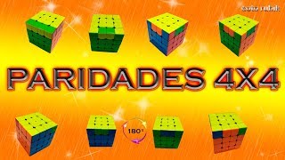 PARIDADES 4X4  TODAS LAS PARIDADES  FÁCIL  CUBOS DE RUBIK [upl. by Annelak93]