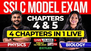 SSLC Model Exam  Physics Vs Biology  Chapters 4 amp 5  4 Chapters in 1 Live  Xylem SSLC [upl. by Elvina]