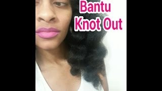 Jumbo Bantu Knot Out Any Hair Type [upl. by Killigrew]