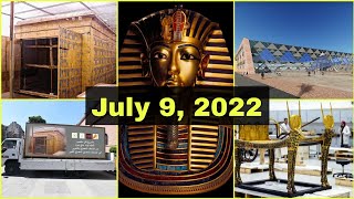 The Grand Egyptian Museum receives the first and largest cabin of King Tutankhamun [upl. by Ramad]