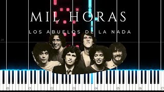 Mil Horas  Los Abuelos De La Nada PIANO TUTORIAL Sheet in the descriptionmilhoras [upl. by Kan770]