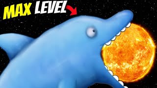 Giant Dolphin 🐬 Eating Everything as a Max Level Dolphin 🐬 Tasty Blue 🔵 [upl. by Luelle415]