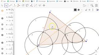 3 Winkelhalbierende im Dreieck mit geogebra [upl. by Photina435]