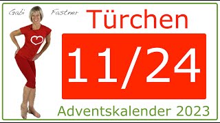 Türchen 11 🎄15 min Adventskalender 2023  BauchBeinePo Figurtraining im Stehen ohne Geräte [upl. by Kellby852]