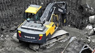 Excavator Digging Sand For The Dump Truck CAT 320GC Kobelco SK200 10 Volvo EC210D [upl. by Rotsen]