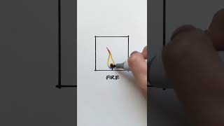 how to draw fire alcoholmarkers markers [upl. by Godbeare]