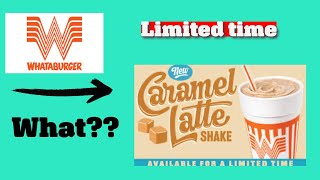 Caramel Latte Shake Whataburger Review [upl. by Nodnyl47]