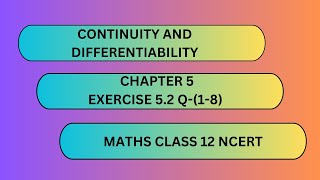 EXERCISE 5 2 Q18 MATHS CLASS 12 NCERTSOLVED [upl. by Rance]