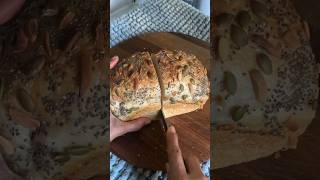 Seeded Sourdough Bread in Loaf Pan shorts bake sourdoughbread food artisanbread homebaker [upl. by Inoy577]