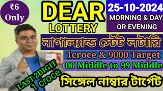 25102024 morning 6pm 8pm Target Number NagalandLottery Sambad LiveLottery Target Number [upl. by Arrehs]