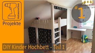 DIY Projekt Kinderzimmer Hochbett bauen Teil 13  Build a Bunkbed Part 13 [upl. by Lemyt472]