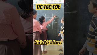 Tic tac Toe 🏆 girls are winner 🤷 viralvideo tictactoe new school [upl. by Ahsoyek352]