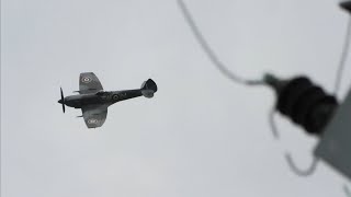 BBMF Spitfire Flypast for Meltham Scarecrow Festival 6524 4K [upl. by Puff]