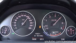 2015 BMW 320d Automatic F30 LCI 190 HP 0100 kmh amp 0100 mph Acceleration [upl. by Antonia796]