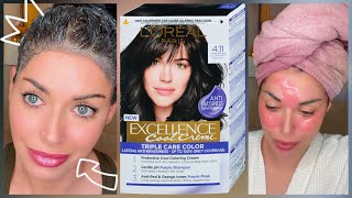 КАК ПОКРАСИТЬ ВОЛОСЫ ДОМА  LOreal Paris Excellence Cool Creme [upl. by Crescen]