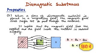 19 Diamagnetic materials  Magnetism and matter 12th  Physics handwritten notes cbse [upl. by Claretta602]