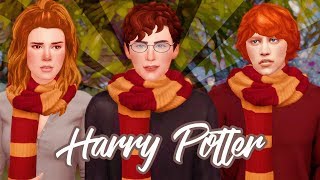 HARRY POTTER  HARRY RON  HERMIONE  CREATEASIM  THE SIMS 4 [upl. by Llerrem]