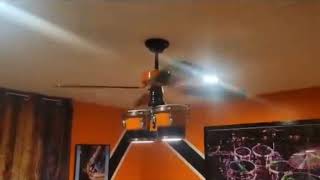 SMCHampton Bay Grayton Ceiling Fan with custom paint job and drum light kit [upl. by Llenwahs500]