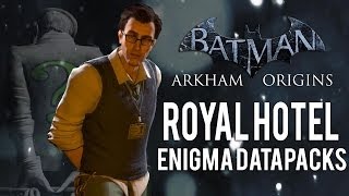 Batman Arkham Origins  Royal Hotel  All Enigma Datapacks  Extortion Files Locations [upl. by Arrahs]