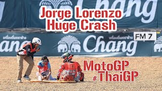 Jorge Lorenzo Crash FP2 turn 3 ThaiGP​ JL99 [upl. by Eissoj]