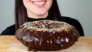 ASMR Eating Sounds Chocolate Bundt Cake No Talking [upl. by Sollars]