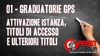 Guida Graduatorie GPS  Attivazione istanza titoli di accesso e ulteriori titoli [upl. by Sobmalarah]