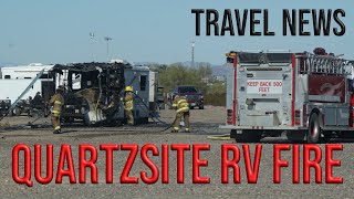 Devastating RV Fire in Quartzsite Arizona on December 19 2022  Travel News [upl. by Llerut925]