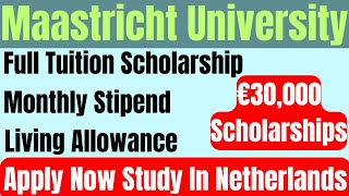 Fully Funded Scholarships To Study In Netherlands 20232024  Apply Now For €30000 Scholarships [upl. by Petracca2]