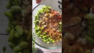 Easy roasted edamame snack in 20 minutes veganfitness highproteinvegan veganrecipes shorts [upl. by Ashford]