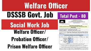 DSSSB Welfare Officer Recruitment 2023  Eligibility Criteria and Syllabus [upl. by Loggins]