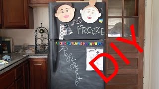 DIY ChalkBoard Fridge  SYDNEY MILAN [upl. by Arait]