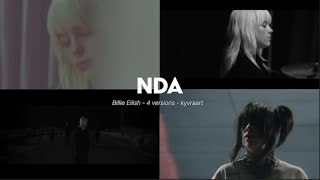 NDA  Billie Eilish  4 versions at once [upl. by Nyrual]