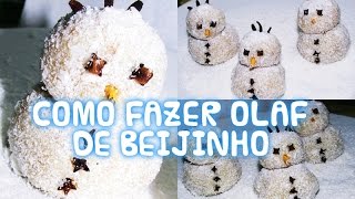 COMO FAZER OLAF DE BEIJINHO  DECORAÇÃO FROZEN [upl. by Howey]