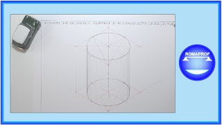 ASSONOMETRIA ORTOGONALE ISOMETRICA DI UN CILINDRO RETTO  832 [upl. by Enilecram246]