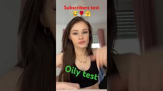 Oil skin test or subscriber test 💖😂😍🌹 fürdich fy funny viralvideos eyecatchy bloopers artguy [upl. by Aillicsirp341]