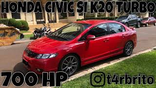 700 HP Honda Civic SI 8TH FA5 K20 Turbo built by Revitup dragy acceleration from 100200 kmh [upl. by Nottirb]