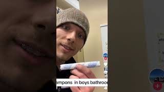 Tampons in the mens bathroom tampons mentaliillness trans lgbt lgbtqia woke democrats news [upl. by Ameehsat]